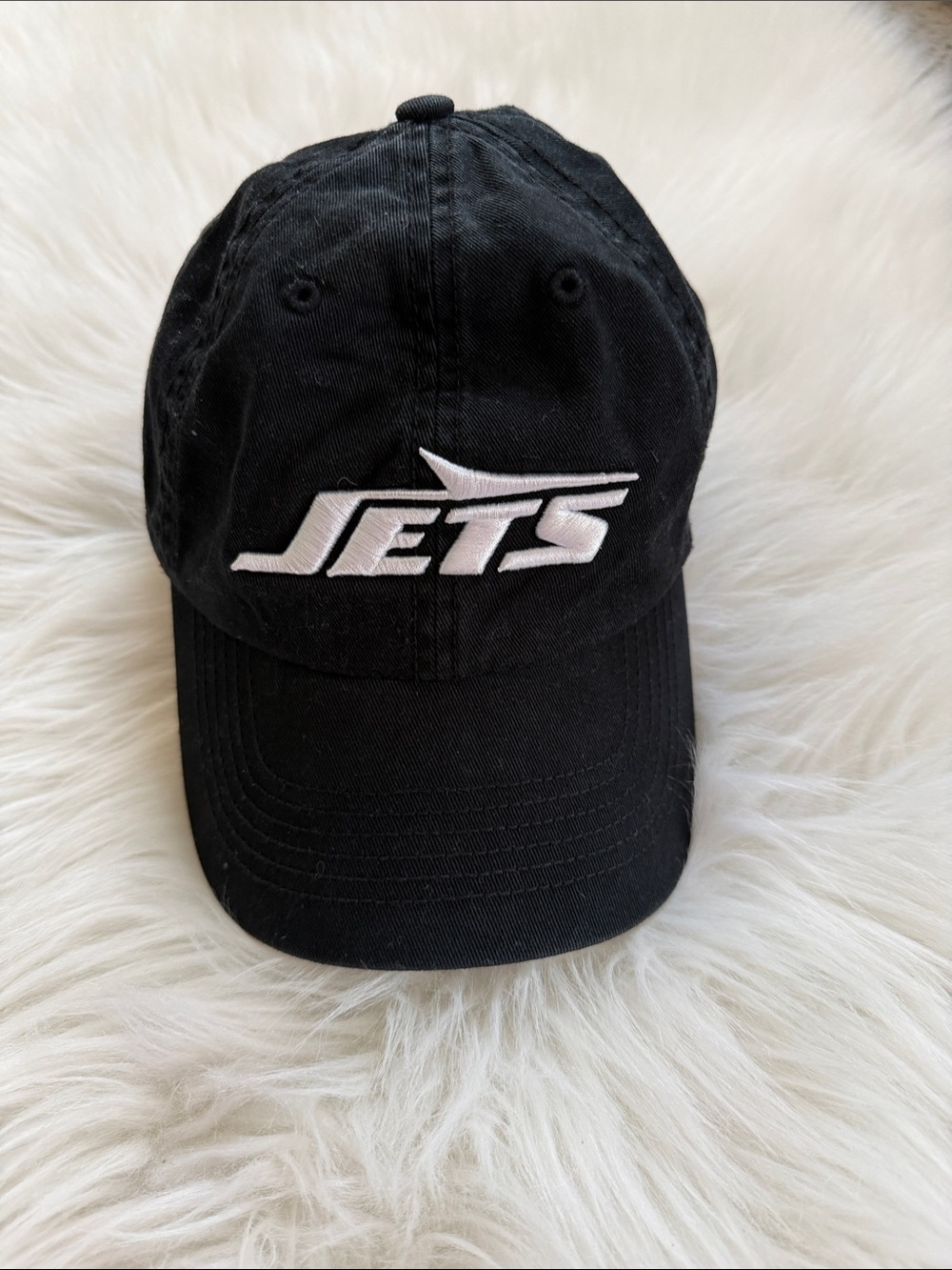 Jets Black Baseball Cap - Classic Team Logo, small